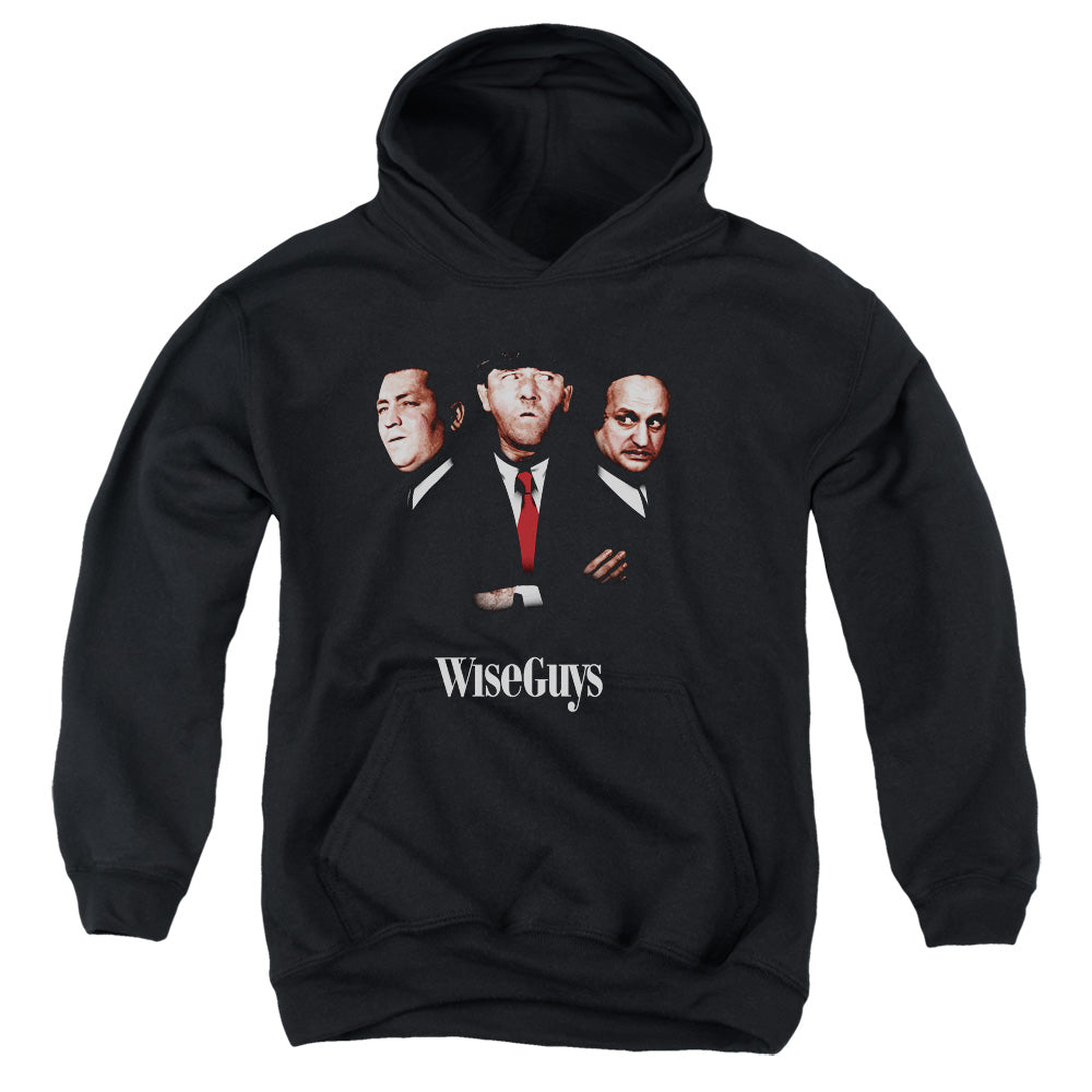 Three Stooges Wiseguys-youth Pull-over Hoodie - Black