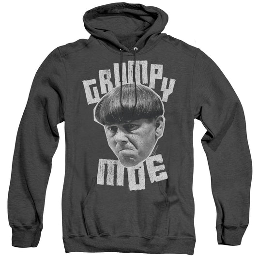 Three Stooges - Grumpy Moe - Adult Heather Hoodie - Black