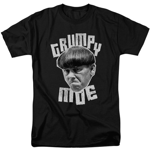 Three Stooges - Grumpy Moe - Short Sleeve Adult 18/1 - Black T-shirt