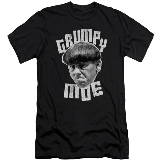 Three Stooges - Grumpy Moe-premuim Canvas Adult Slim Fit 30/1 - Black