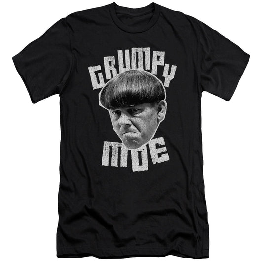 Three Stooges - Grumpy Moe - Short Sleeve Adult 30/1 - Black T-shirt
