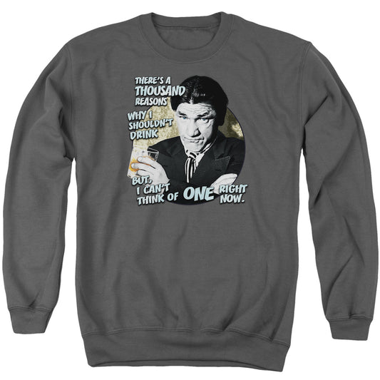 Three Stooges - Drink - Adult Crewneck Sweatshirt - Charcoal