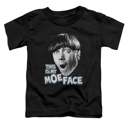 Three Stooges - Moe Face - Short Sleeve Toddler Tee - Black T-shirt