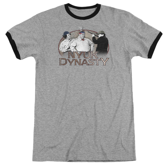 Three Stooges - Nyuk Dynasty - Adult Ringer - Heather/black