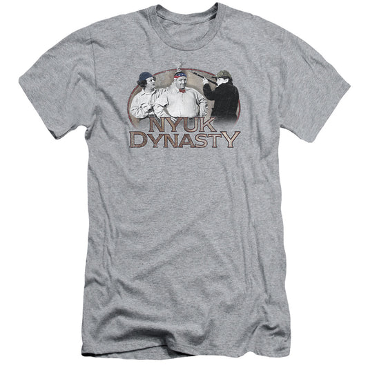 Three Stooges - Nyuk Dynasty - Short Sleeve Adult 30/1 - Athletic Heather T-shirt
