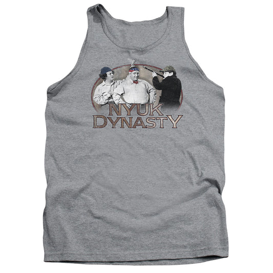 Three Stooges - Nyuk Dynasty - Adult Tank - Athletic Heather