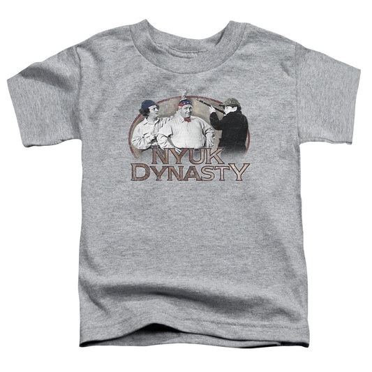 Three Stooges - Nyuk Dynasty - Short Sleeve Toddler Tee - Athletic Heather T-shirt