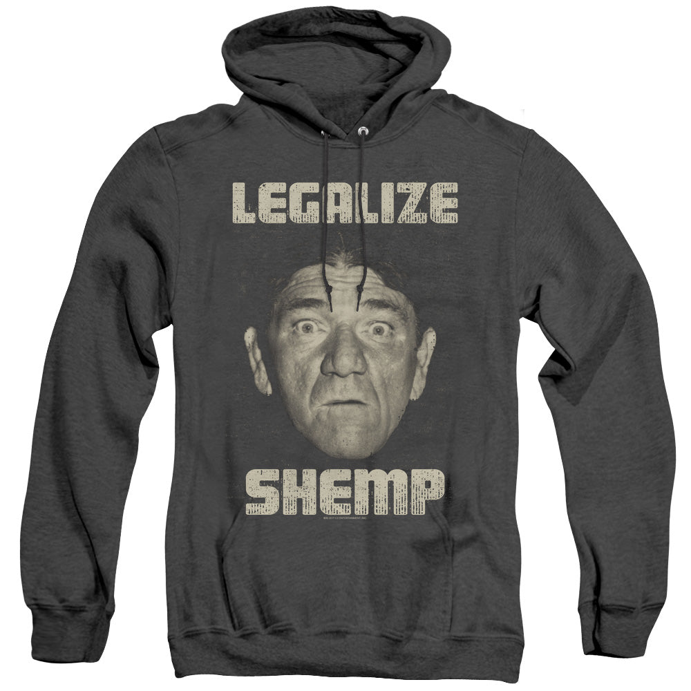 Three Stooges Legalize Shemp - Adult Heather Hoodie - Black