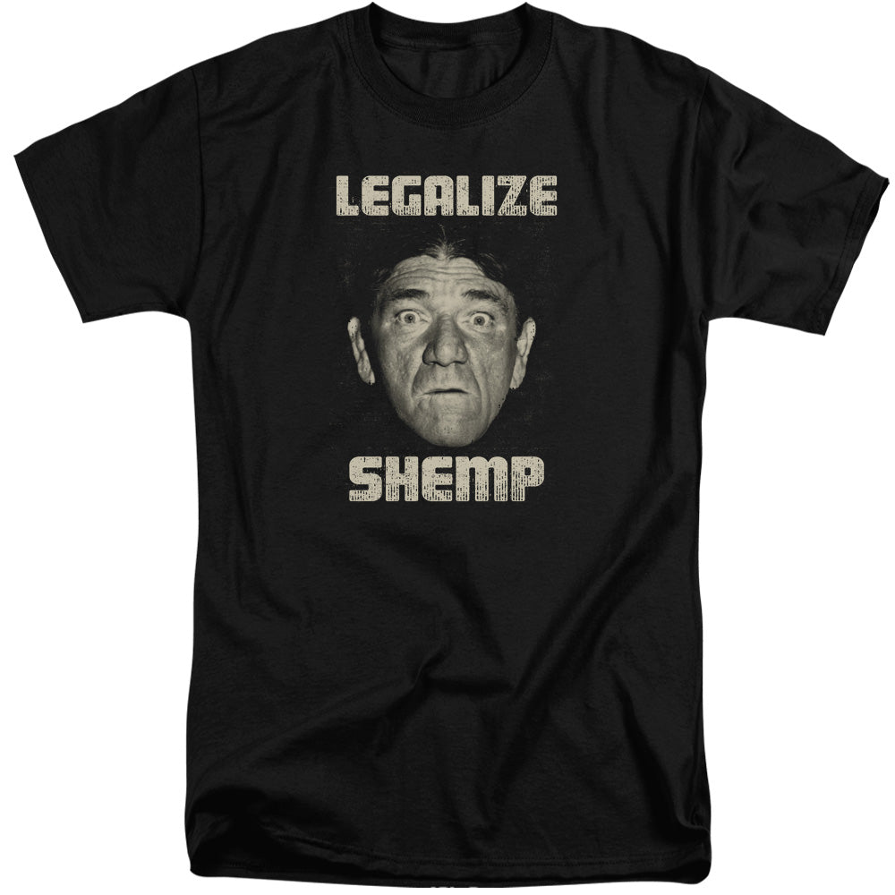 Three Stooges - Legalize Shemp - Short Sleeve Adult Tall - Black T-shirt