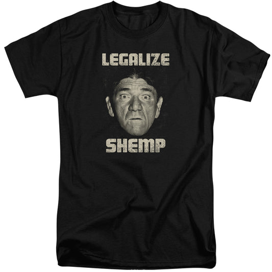 Three Stooges - Legalize Shemp - Short Sleeve Adult Tall - Black T-shirt