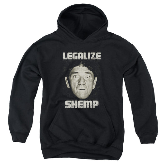 Three Stooges - Legalize Shemp - Youth Pull-over Hoodie - Black
