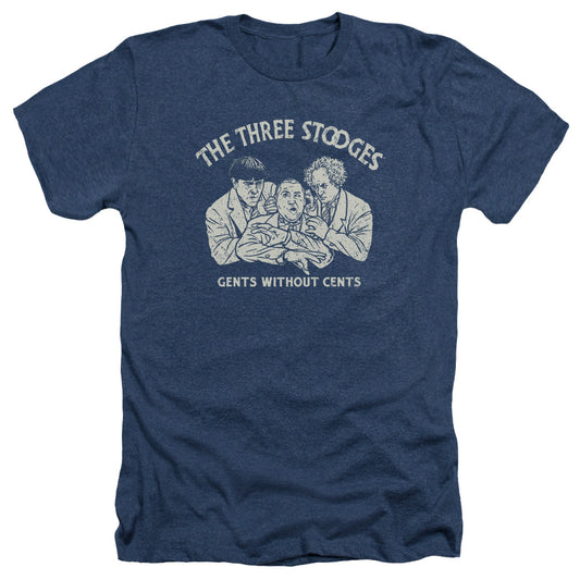 Three Stooges - Without Cents - Adult Heather - Navy