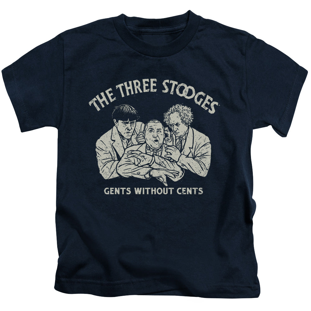 THREE STOOGES WITHOUT CENTS - S/S JUVENILE 18/1 - NAVY - T-Shirt