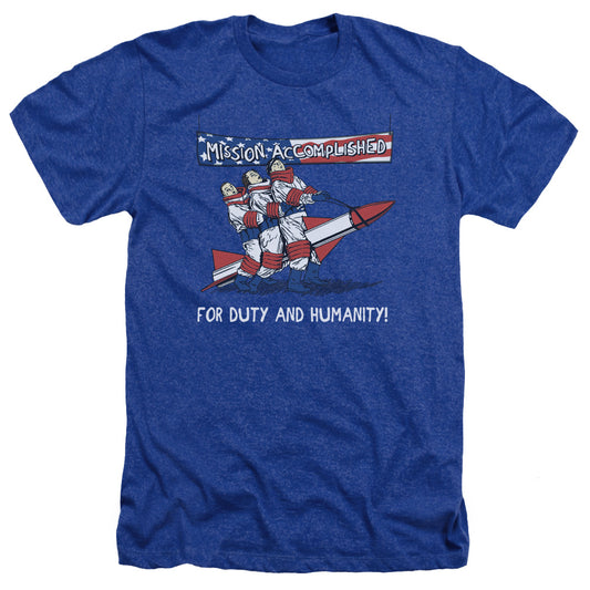 Three Stooges - Mission Accomplished - Adult Heather - Royal Blue