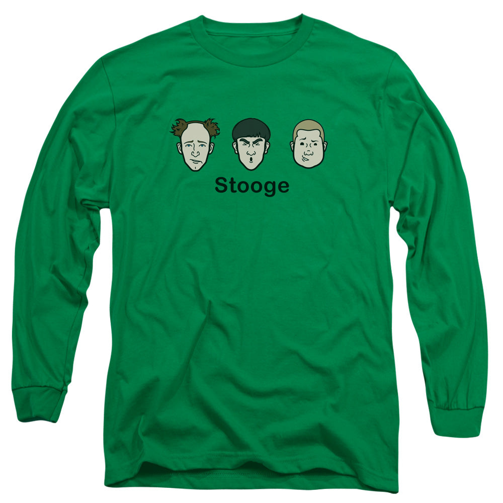 Three Stooges - Stooge - Long Sleeve Adult 18/1 - Kelly Green T-shirt