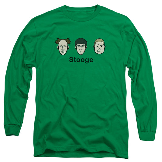 Three Stooges - Stooge - Long Sleeve Adult 18/1 - Kelly Green T-shirt