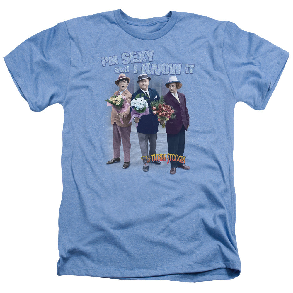 Three Stoogeshort Sleeveexy - Adult Heather - Light Blue T-shirt