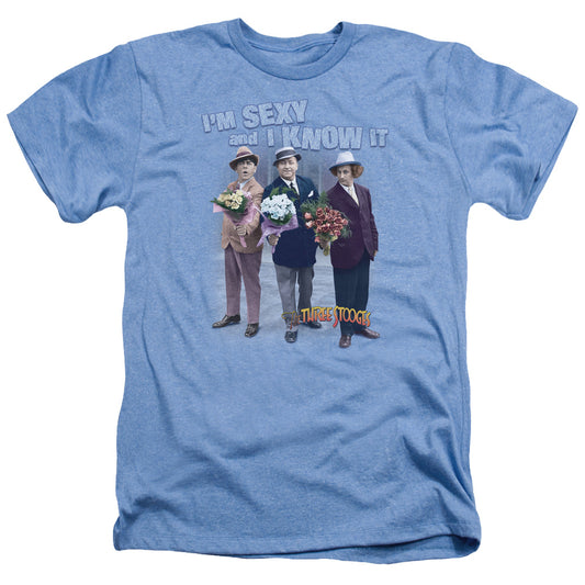 Three Stoogeshort Sleeveexy - Adult Heather - Light Blue T-shirt