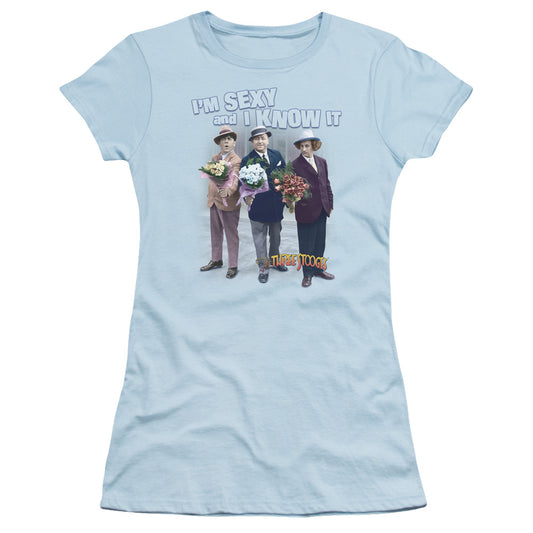 THREE STOOGE EXY - S/S JUNIOR SHEER - LIGHT BLUE T-Shirt