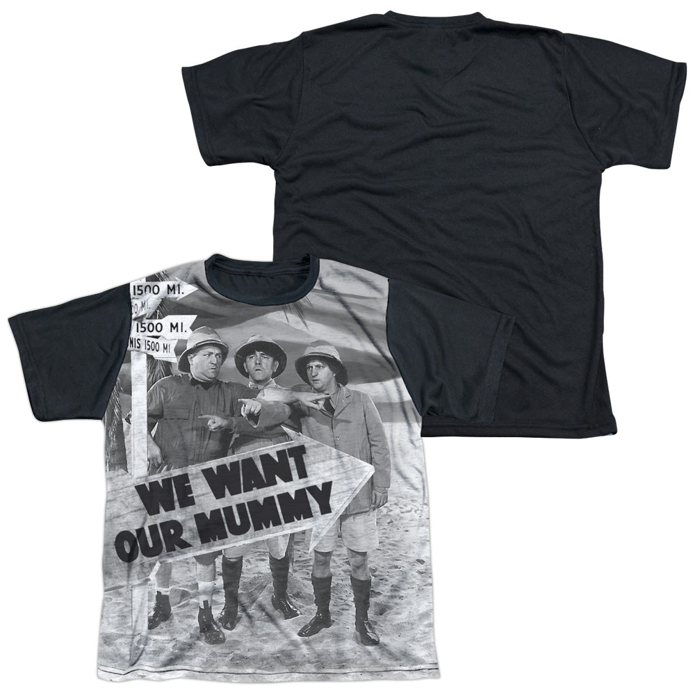 Three Stooges - Tunis 1500 - Short Sleeve Youth White Front Black Back   - White T-shirt