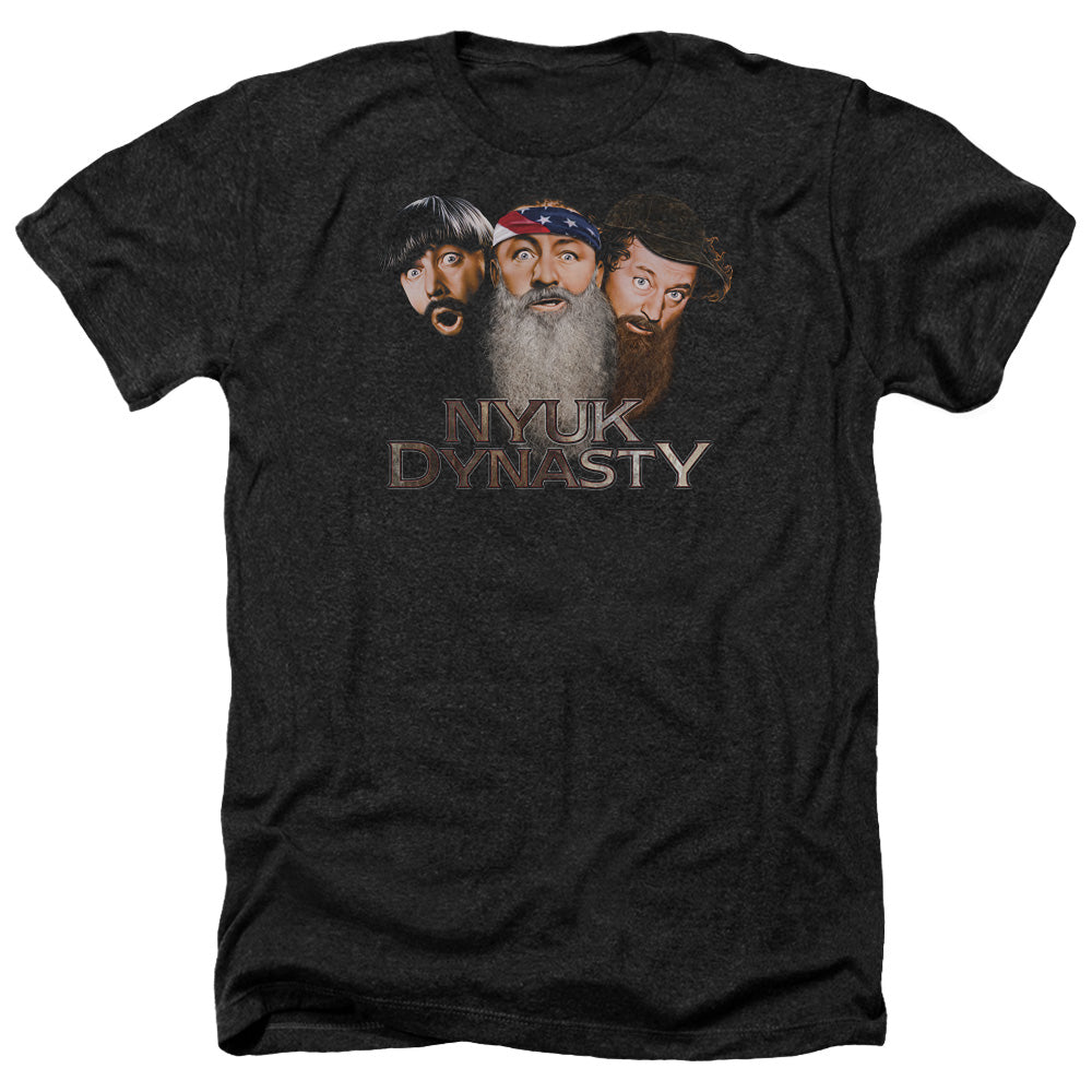 Three Stooges - Nyuk Dynasty 2 - Adult Heather-black