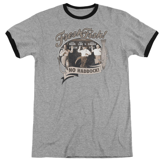 Three Stooges - Fresh Fish - Adult Ringer - Heather/black