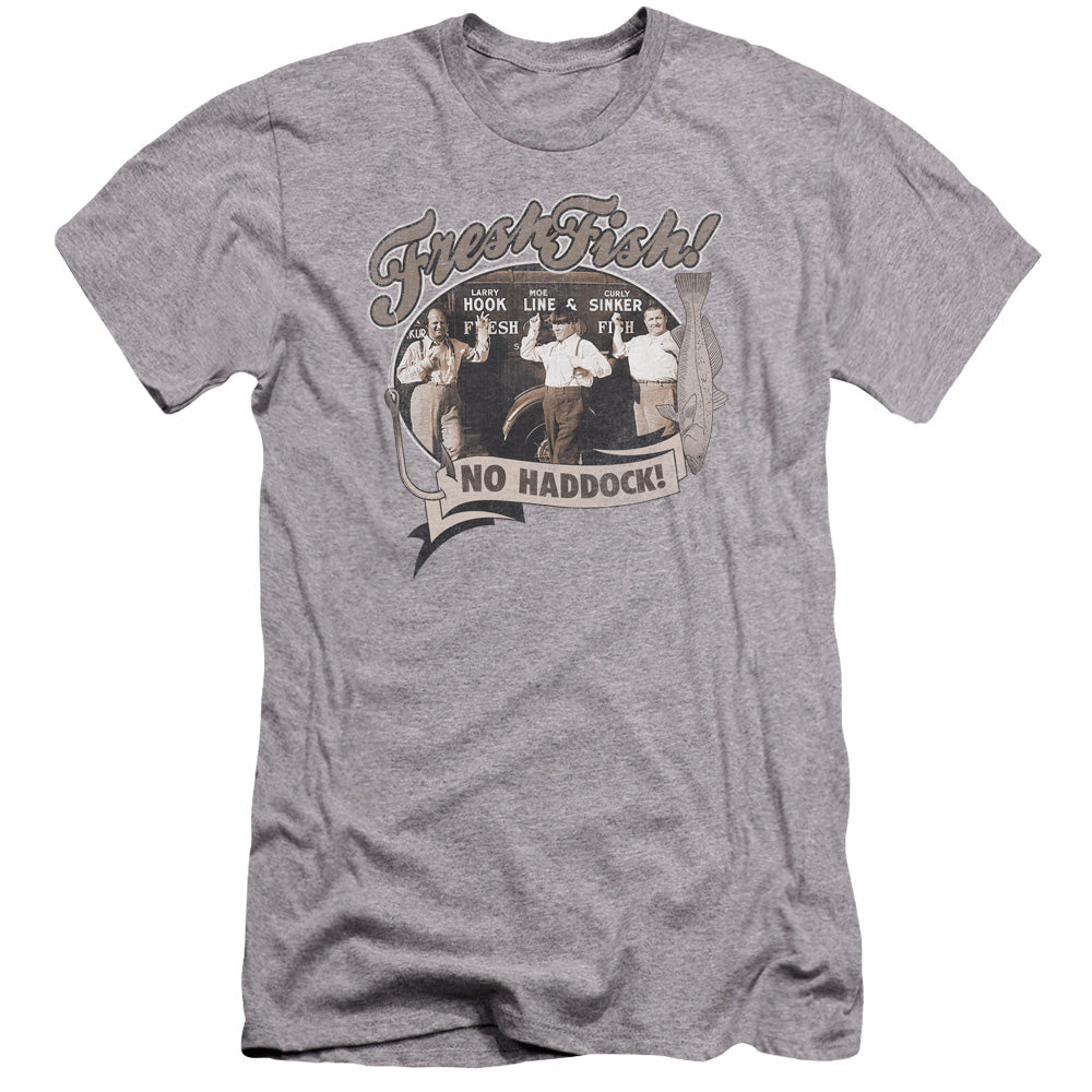 Three Stooges - Fresh Fish-premuim Canvas Adult Slim Fit 30/1 - Athletic Heather