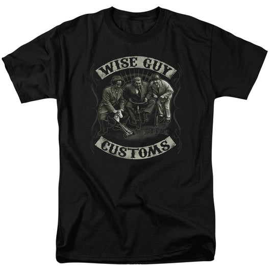 Three Stooges - Wise Guy Customs - Short Sleeve Adult 18/1 - Black T-shirt