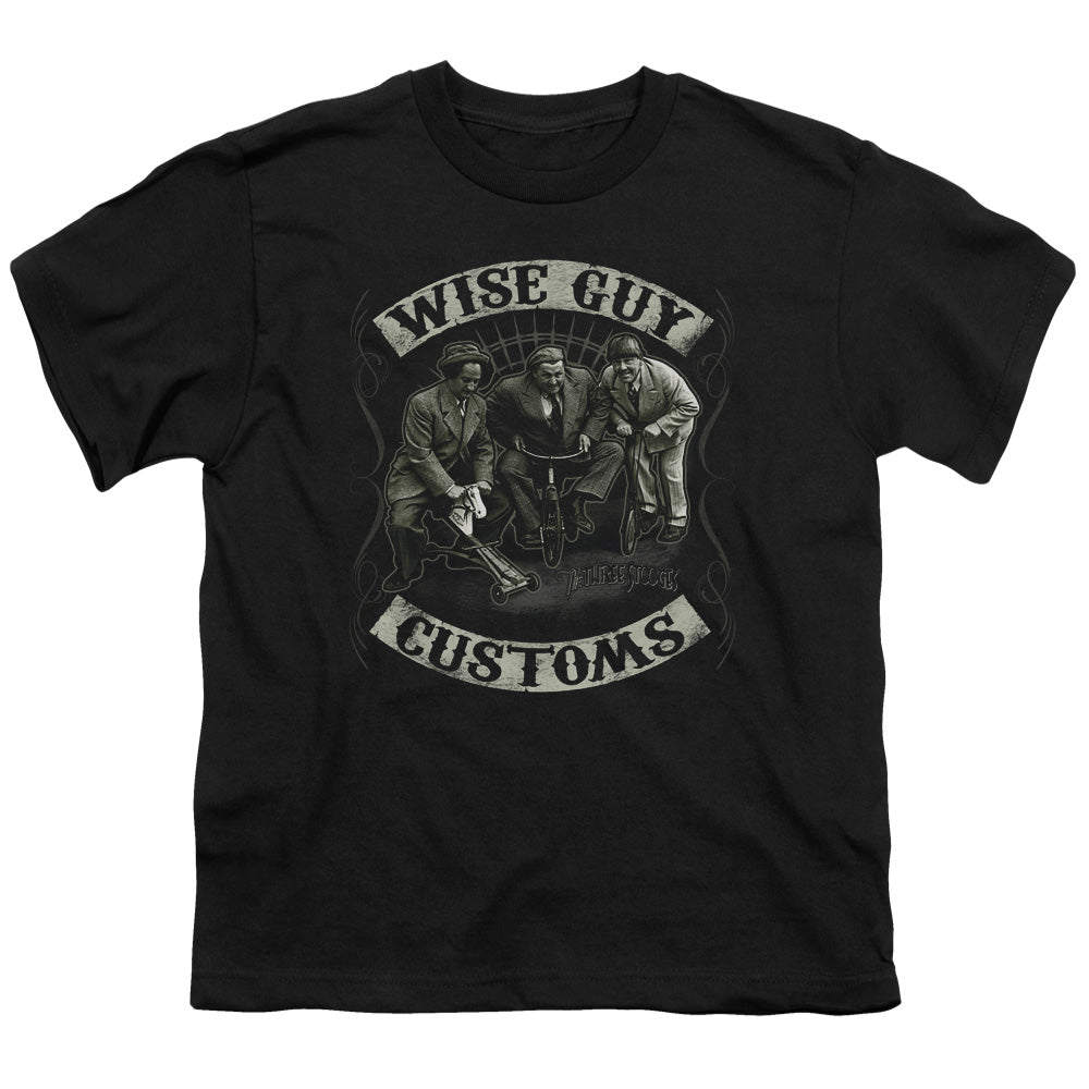 Three Stooges - Wise Guy Customs - Short Sleeve Youth 18/1 - Black T-shirt