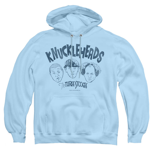 Three Stooges - Knuckleheads - Adult Pull-over Hoodie - Light Blue