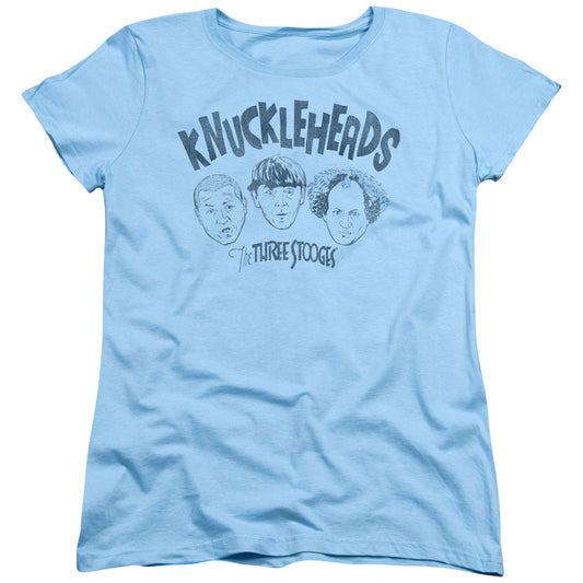 Three Stooges - Knuckleheads - Short Sleeve Womens Tee - Light Blue T-shirt