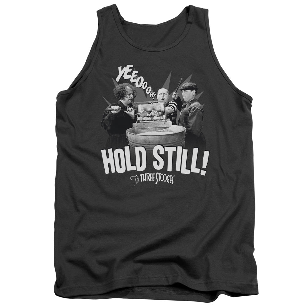 Three Stooges - Hold Still - Adult Tank - Charcoal