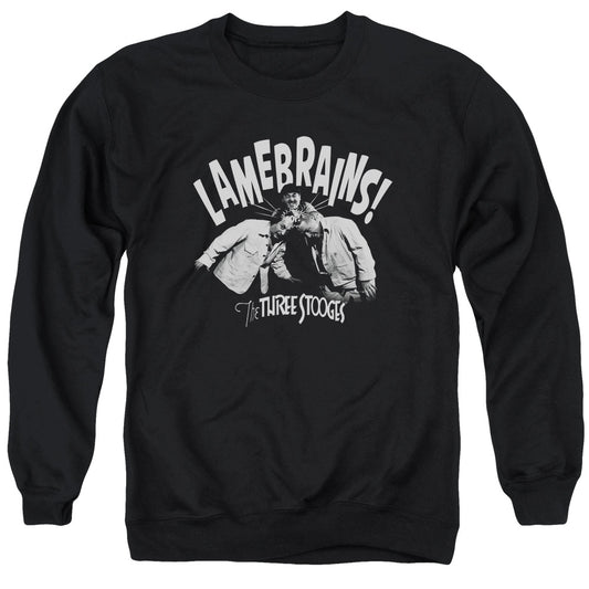 Three Stooges - Lamebrains - Adult Crewneck Sweatshirt - Black