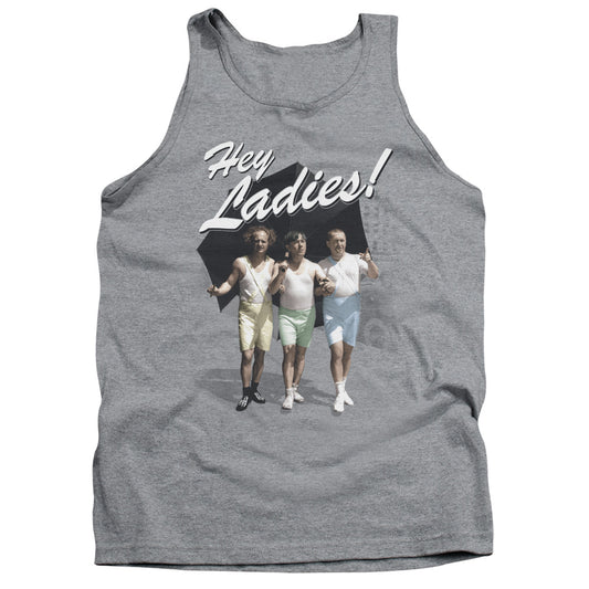 Three Stooges - Hey Ladies - Adult Tank - Athletic Heather