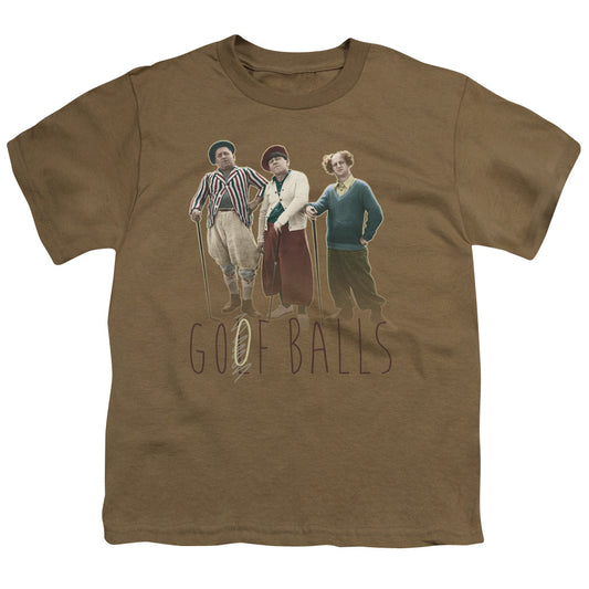 Three Stooges - Goof Balls - Short Sleeve Youth 18/1 - Safari Green T-shirt