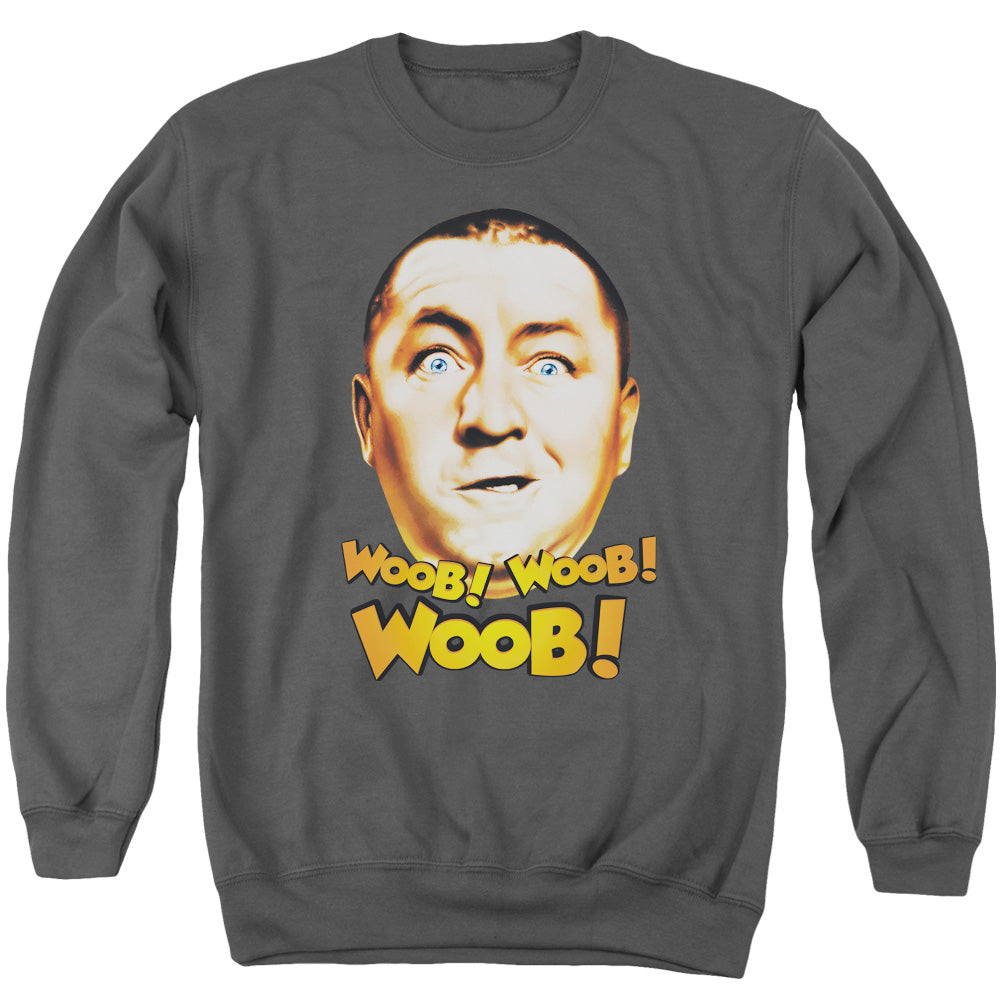 Three Stooges - Woob Woob Woob - Adult Crewneck Sweatshirt - Charcoal