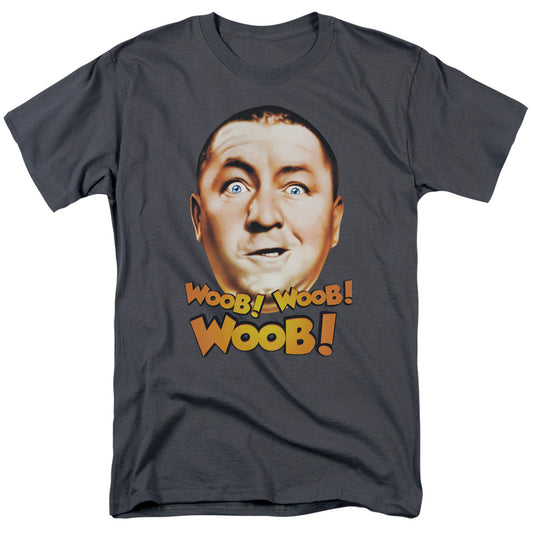 Three Stooges - Woob Woob Woob - Short Sleeve Adult 18/1 - Charcoal T-shirt