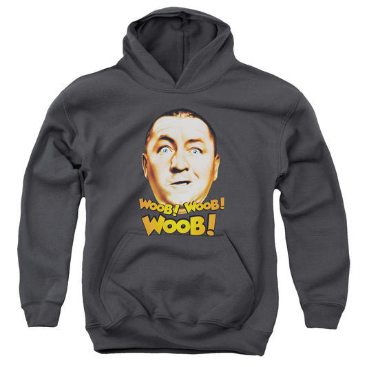Three Stooges - Woob Woob Woob - Youth Pull-over Hoodie - Charcoal