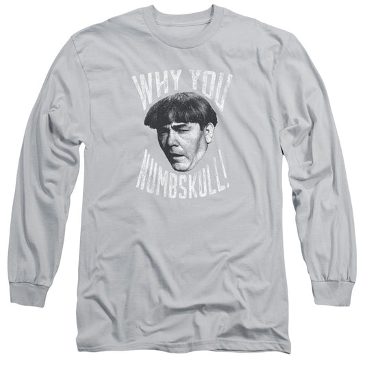 Three Stooges - Numbskull - Long Sleeve Adult 18/1 - Silver T-shirt