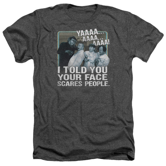 Three Stoogeshort Sleevecares People - Adult Heather - Charcoal T-shirt