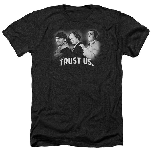 Three Stooges - Turst Us - Adult Heather-black