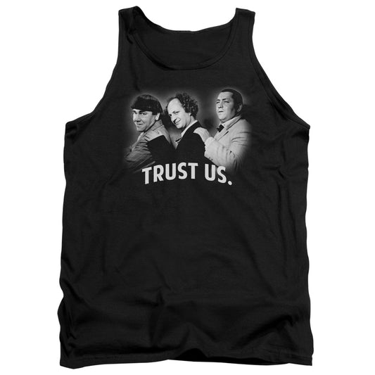 Three Stooges - Turst Us - Adult Tank - Black