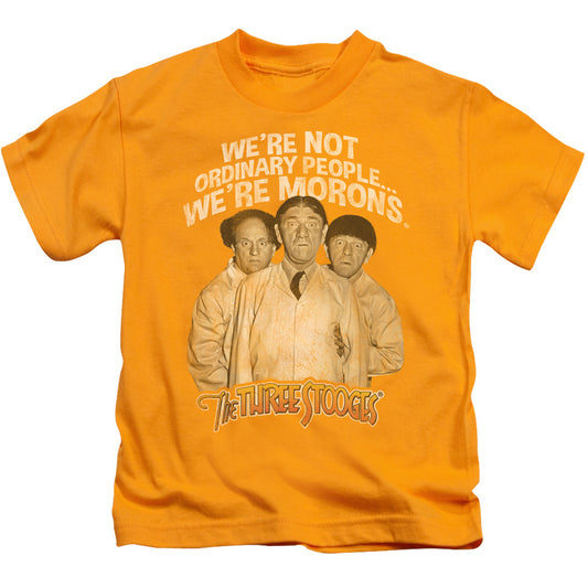 Three Stooges - Morons - Short Sleeve Juvenile 18/1 - Gold T-shirt