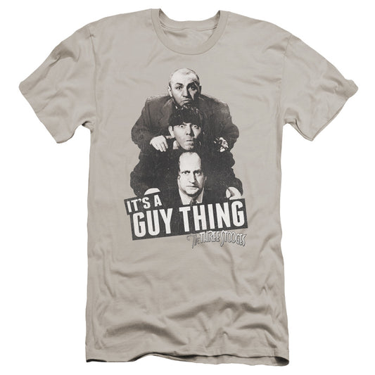 Three Stooges - Guy Thing-premuim Canvas Adult Slim Fit 30/1 - Silver
