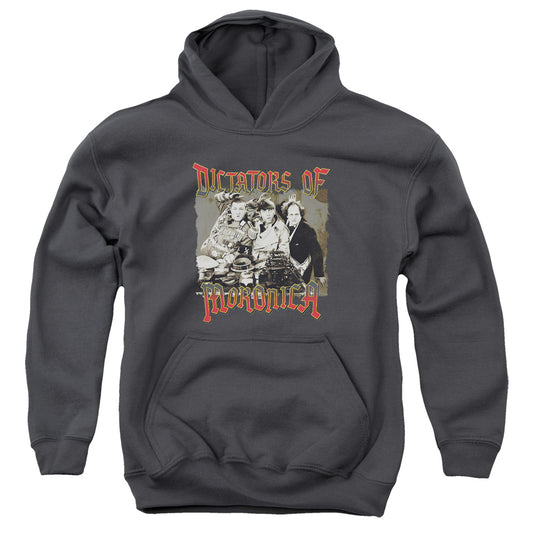 Three Stooges Moronica-youth Pull-over Hoodie - Charcoal