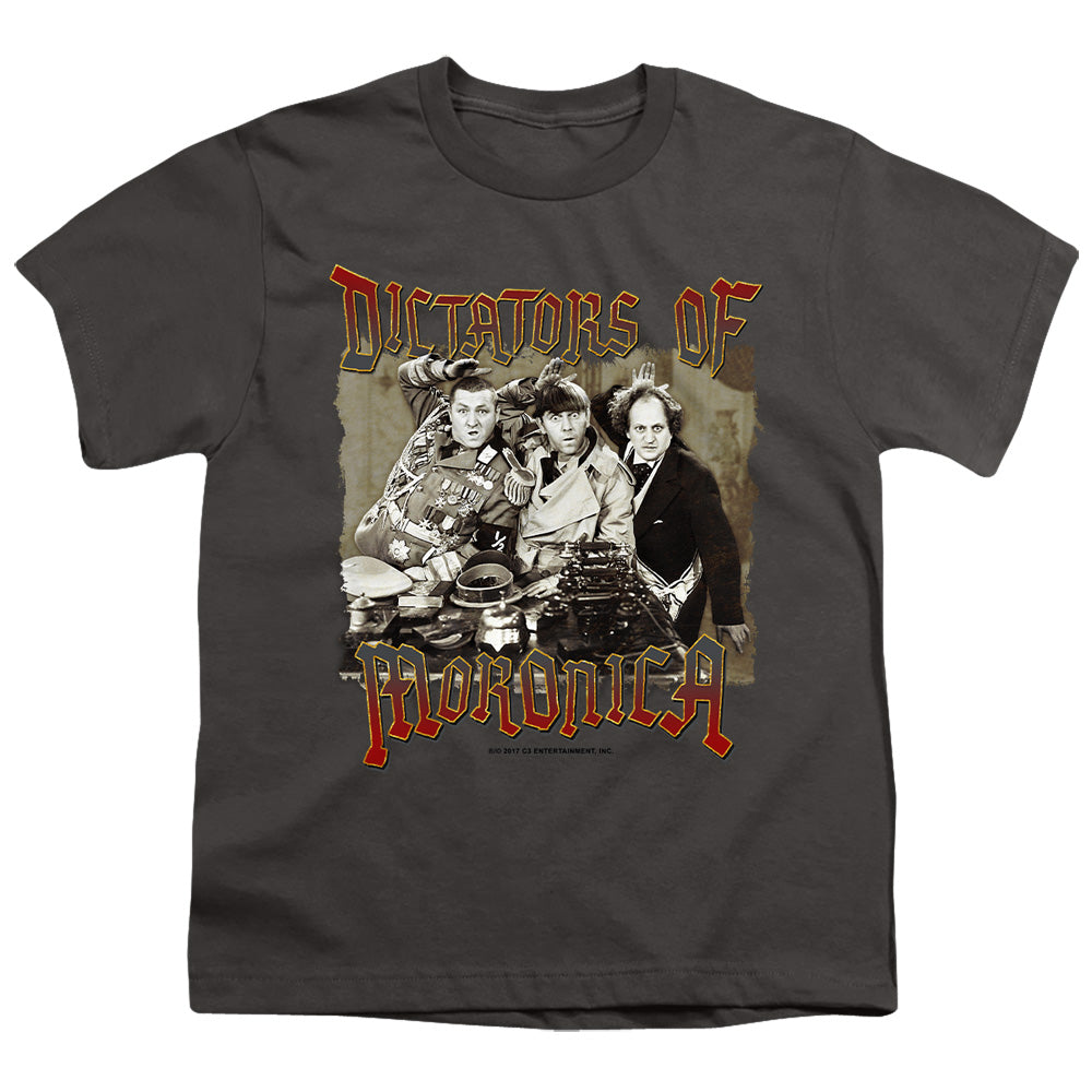 Three Stooges - Moronica - Short Sleeve Youth 18/1 - Charcoal T-shirt