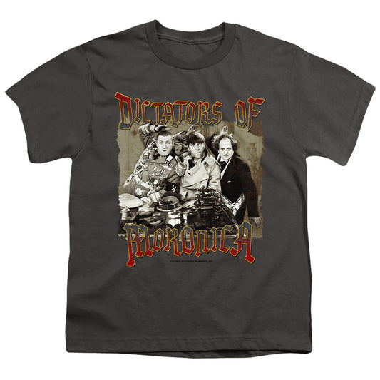Three Stooges - Moronica - Short Sleeve Youth 18/1 - Charcoal T-shirt