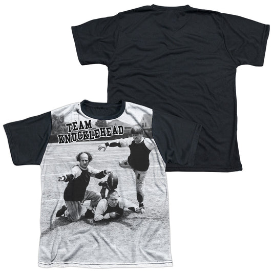 Three Stooges - Team Knucklehead - Short Sleeve Youth White Front Black Back   - White T-shirt
