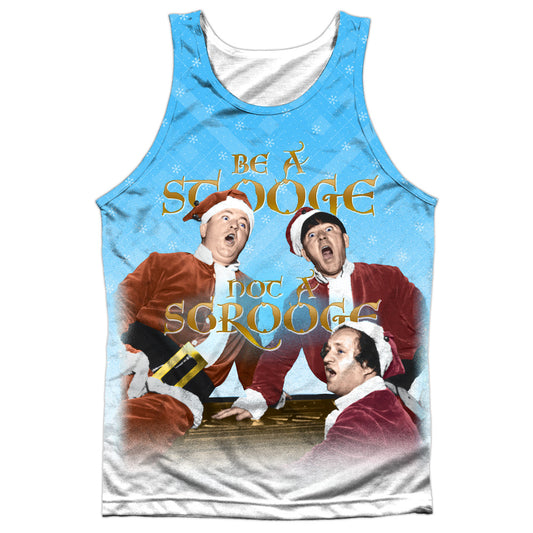 Three Stooges - Be A Stooge - Adult 100% Poly Tank Top - White
