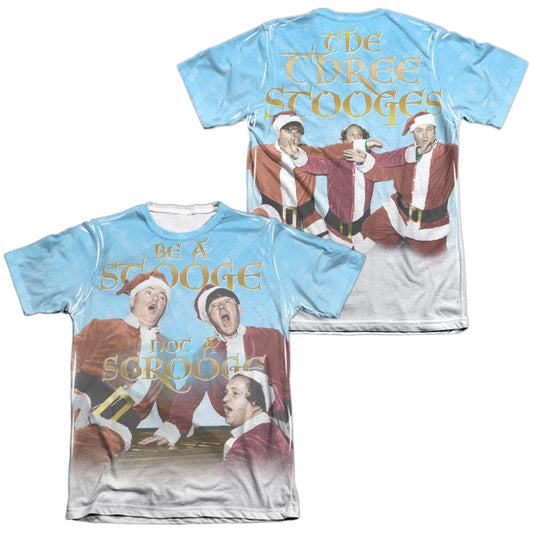 Three Stooges - Be A Stooge (Front/back Print) - Adult Poly/cotton Short Sleeve Tee - White T-shirt